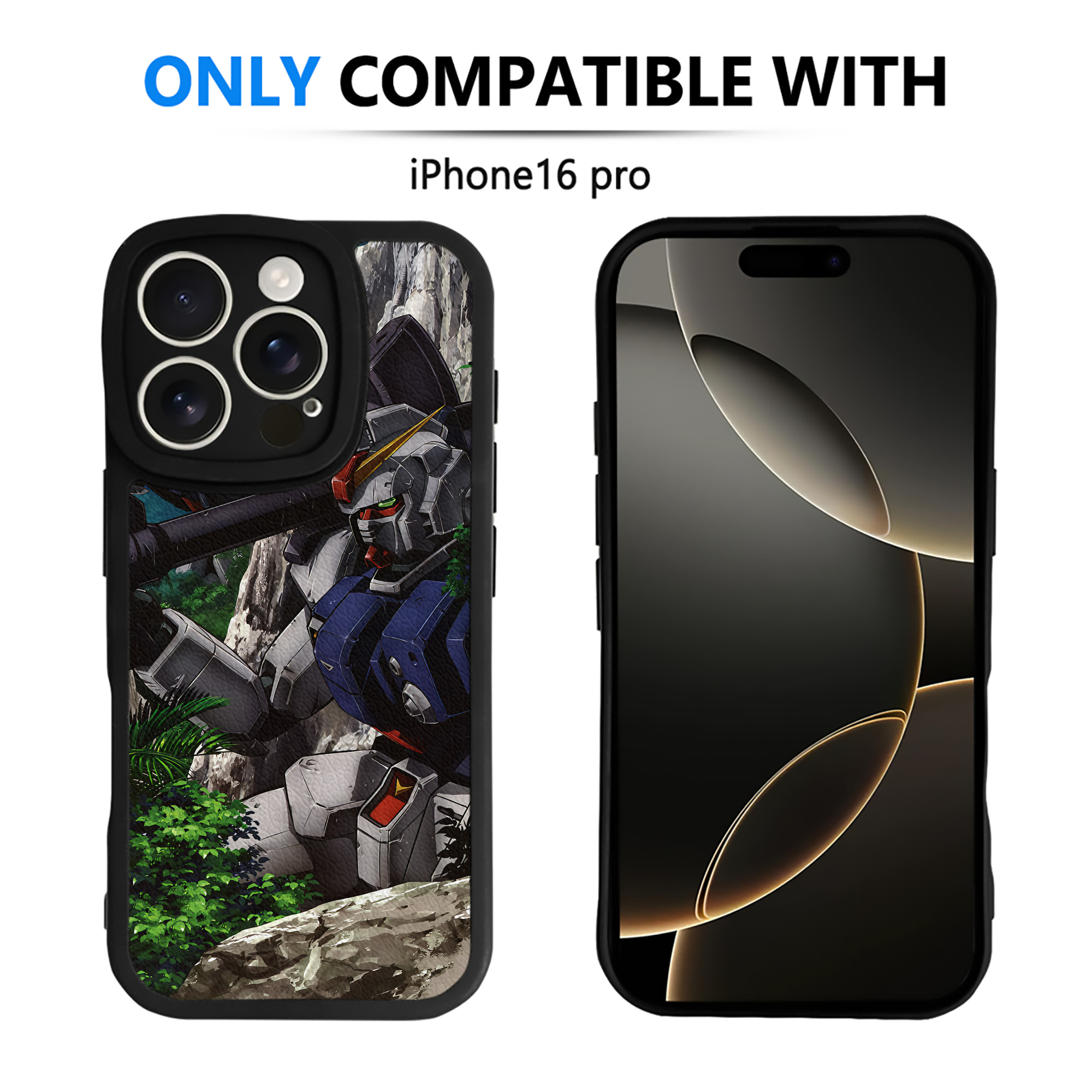 （画像用） 機動戦士ガンダム Mobile Suit Gundam 【iPhone 16シリーズ対応】シリコンスマホケース（レザー調） 材質：シリコン